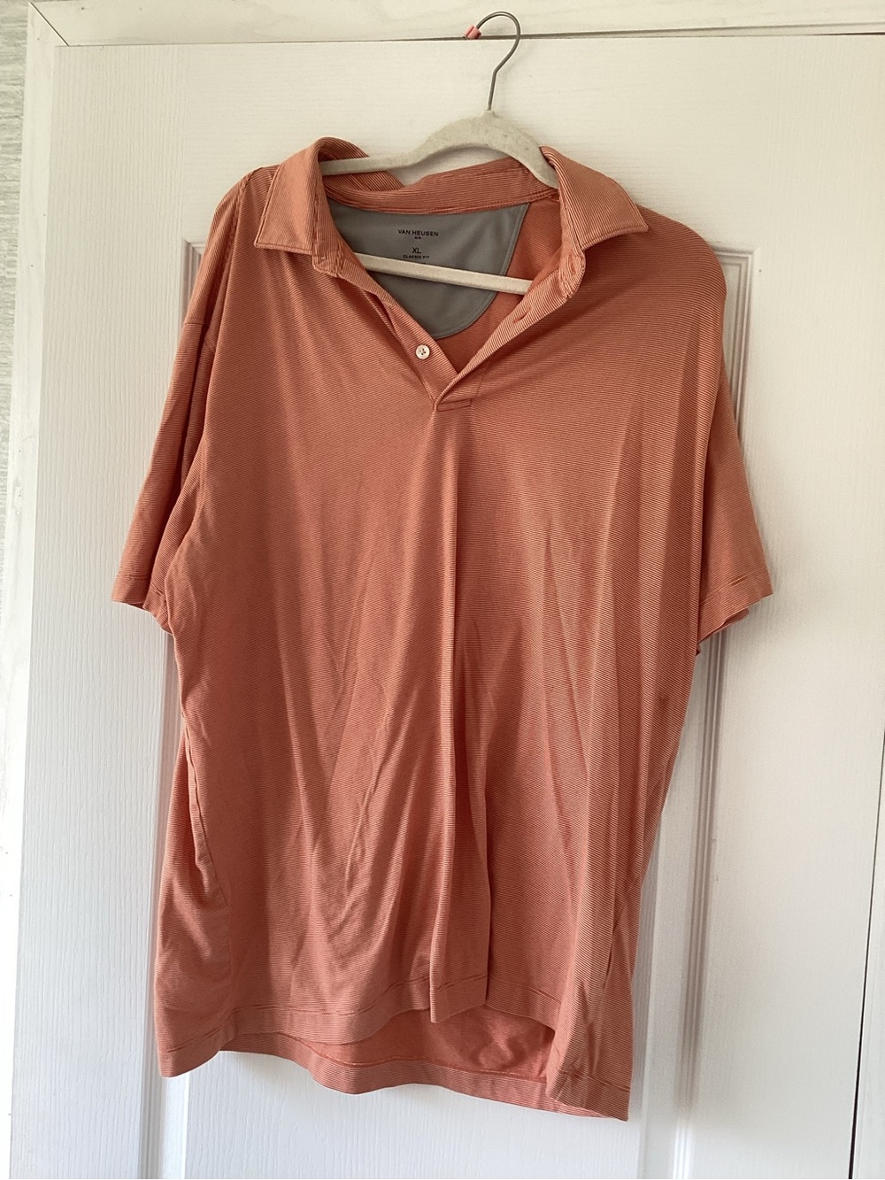Van Heusen Men's Short-Sleeve Polo in Peach XL EUC